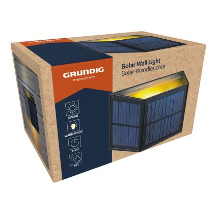 Grundig - LED Solar-Wandleuchte LED/3,7V 1800 mAh IP44