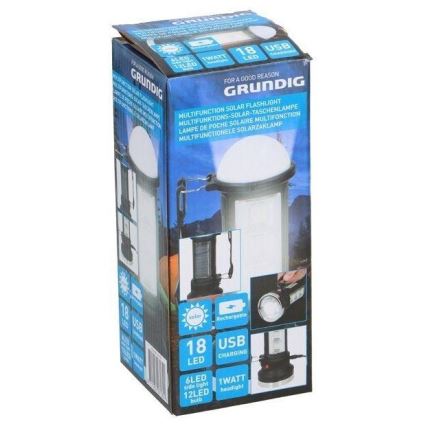 Grundig - LED-Solarleuchte LED/18W/5,5V