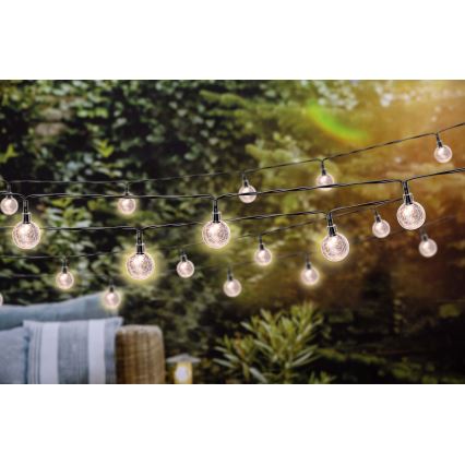 Grundig - LED-Solarlichterkette 100xLED/8 Funktionen 15m warmweiβ