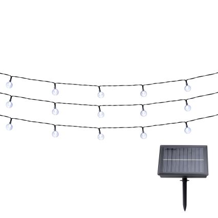 Grundig - LED-Solarlichterkette 100xLED/8 Funktionen 15m warmweiβ