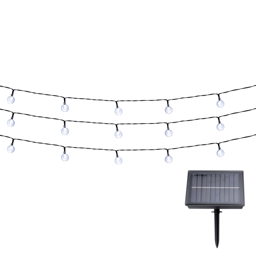 Grundig - LED-Solarlichterkette 100xLED/8 Funktionen 15m warmweiβ