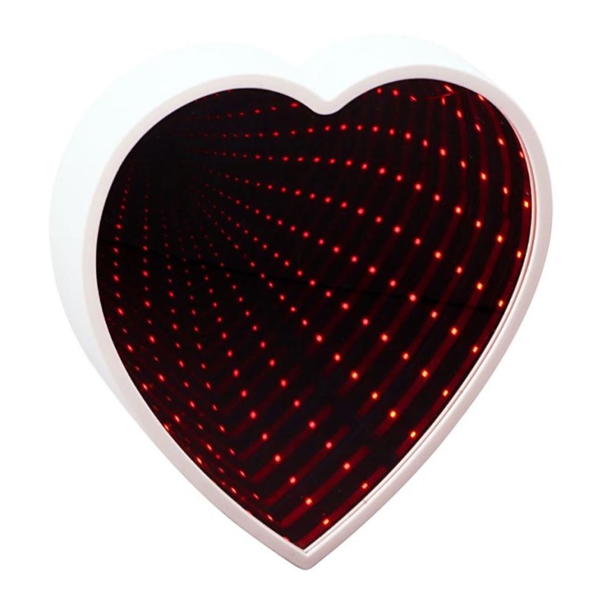 Grundig - LED-Spiegel HEART LED/3xAA