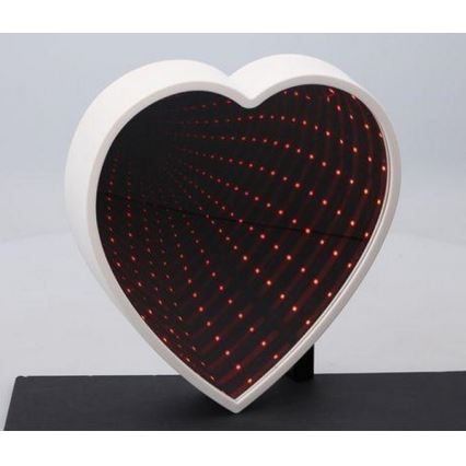 Grundig - LED-Spiegel HEART LED/3xAA