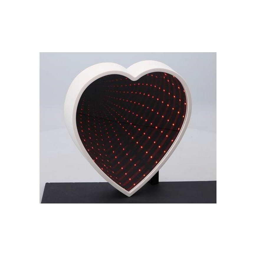 Grundig - LED-Spiegel HEART LED/3xAA