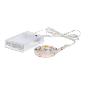 Grundig - LED-Streifen 2m LED/3xAA Tageslichtweiß