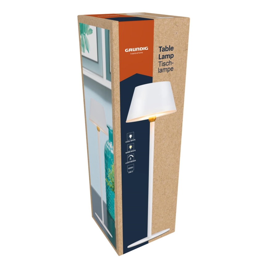 Grundig – LED-Tischlampe mit Touch-Bedienung, LED/5 V, 1200 mAh