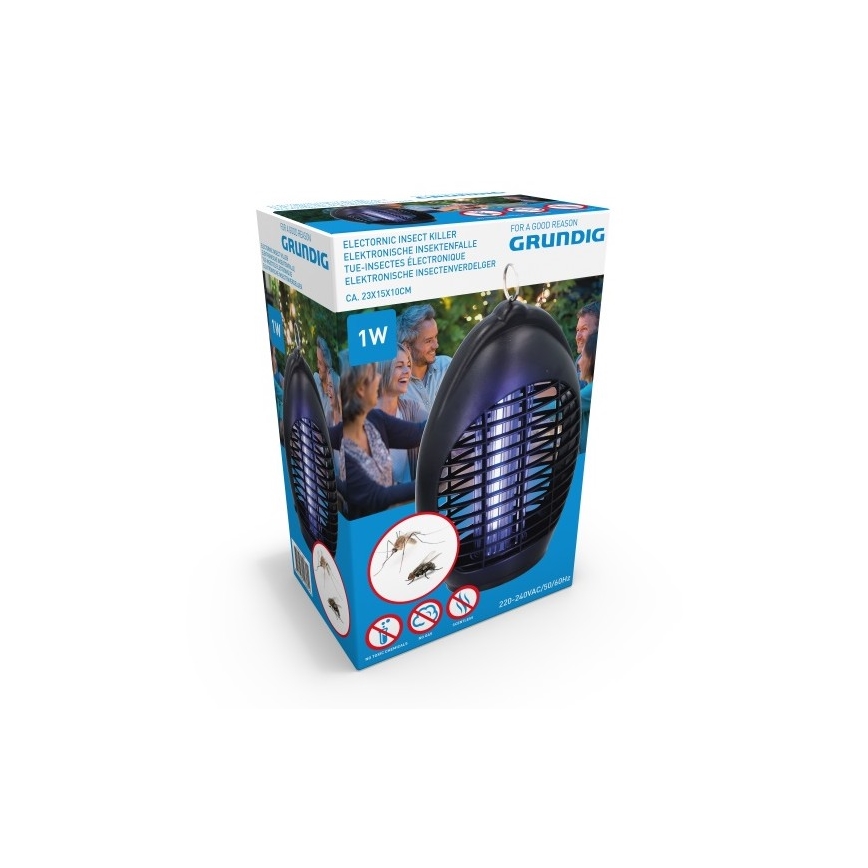 Grundig - LED UV Außenlampe mit Insektenfalle LED/1W/230V