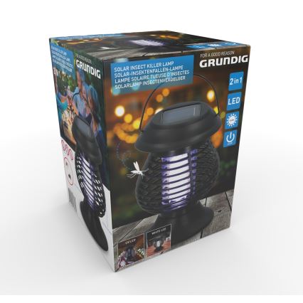 Grundig - LED UV Solarlampe mit Insektenfalle LED/1W/1,2V IPX4
