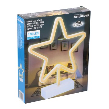 Grundig - LED Weihnachtsdekoration 108xLED/3xAA Stern
