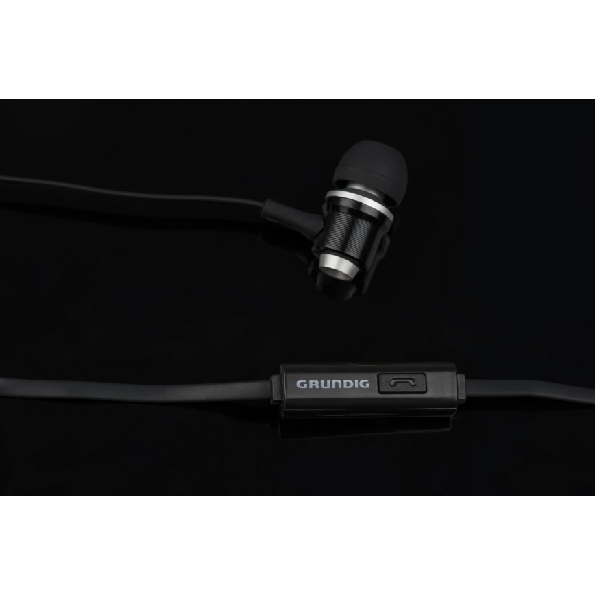 Grundig - Ohrhörer mit Mikrofon JACK 3,5 mm schwarz