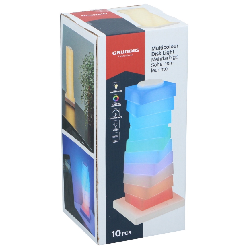 Grundig - RGB-LED Touch-Tischleuchte LED/4,5W/5V