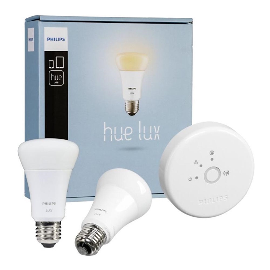 Grundset Philips Hue LUX 2xE27/9W/230V + Verbindungsgerät - Hue BRIDGE