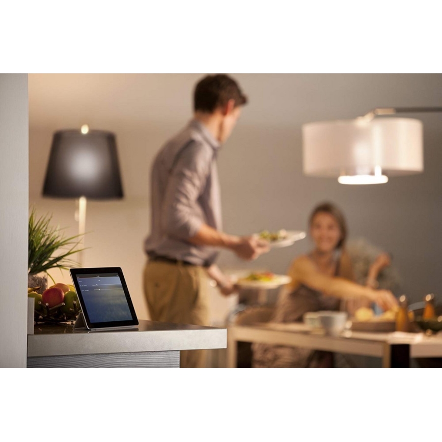 Grundset Philips HUE LUX 2xE27/9W/230V + Verbindungsgerät - HUE BRIDGE