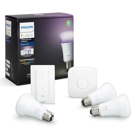 Grundset Philips Hue WHITE AND COLOR AMBIANCE 3xE27/10W/230V