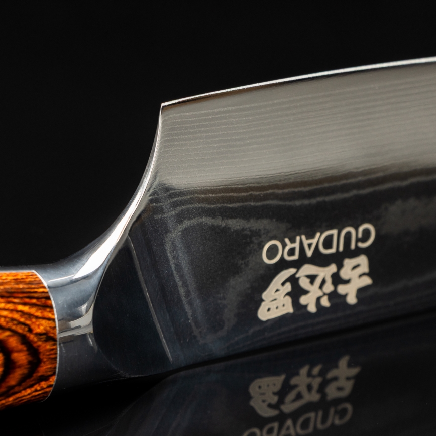 Gudaro - Damast-Kochmesser FENG 8, 67 Lagen Stahl, Klingenlänge 20 cm