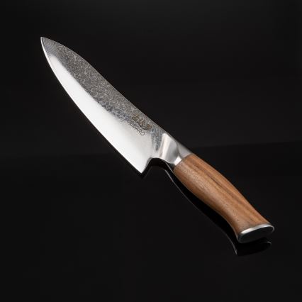 Gudaro - Damast-Chefmesser TAKUMI 8, 67 Lagen Stahl, Klingenlänge 20 cm, Walnuss