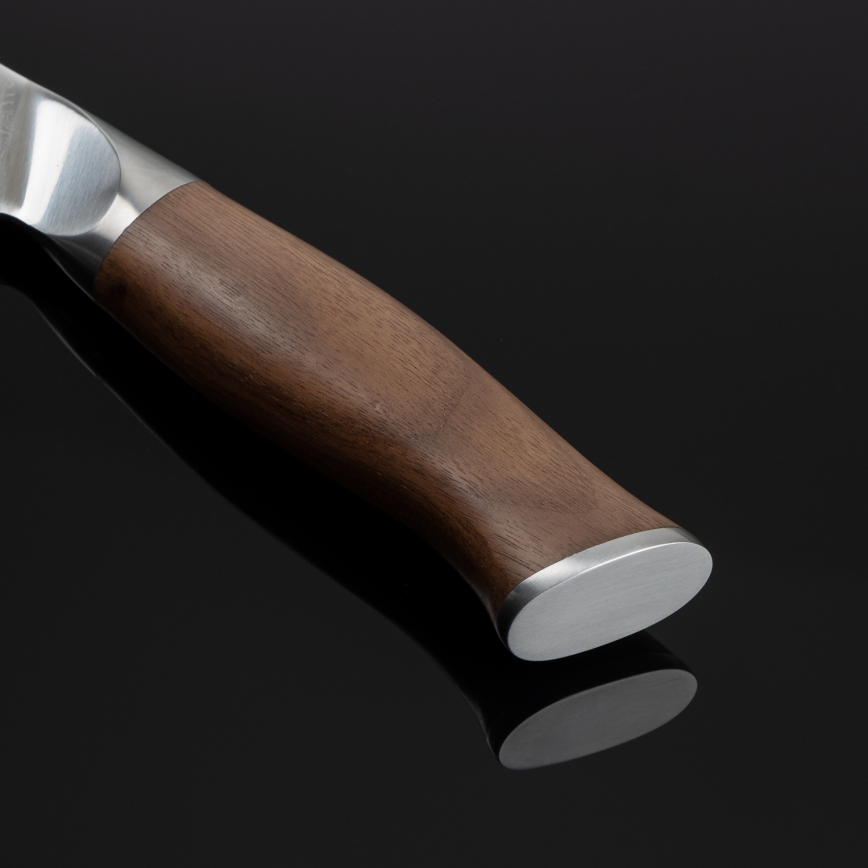 Gudaro - Damast-Santoku-Küchenmesser TAKUMI 7, 67 Lagen Stahl, Klingenlänge 17,5 cm, Walnussgriff