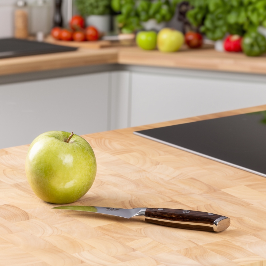 Gudaro - Damast-Obstmesser FENG 3,5, 67-lagiger Damaststahl, Klingenlänge 9,5 cm