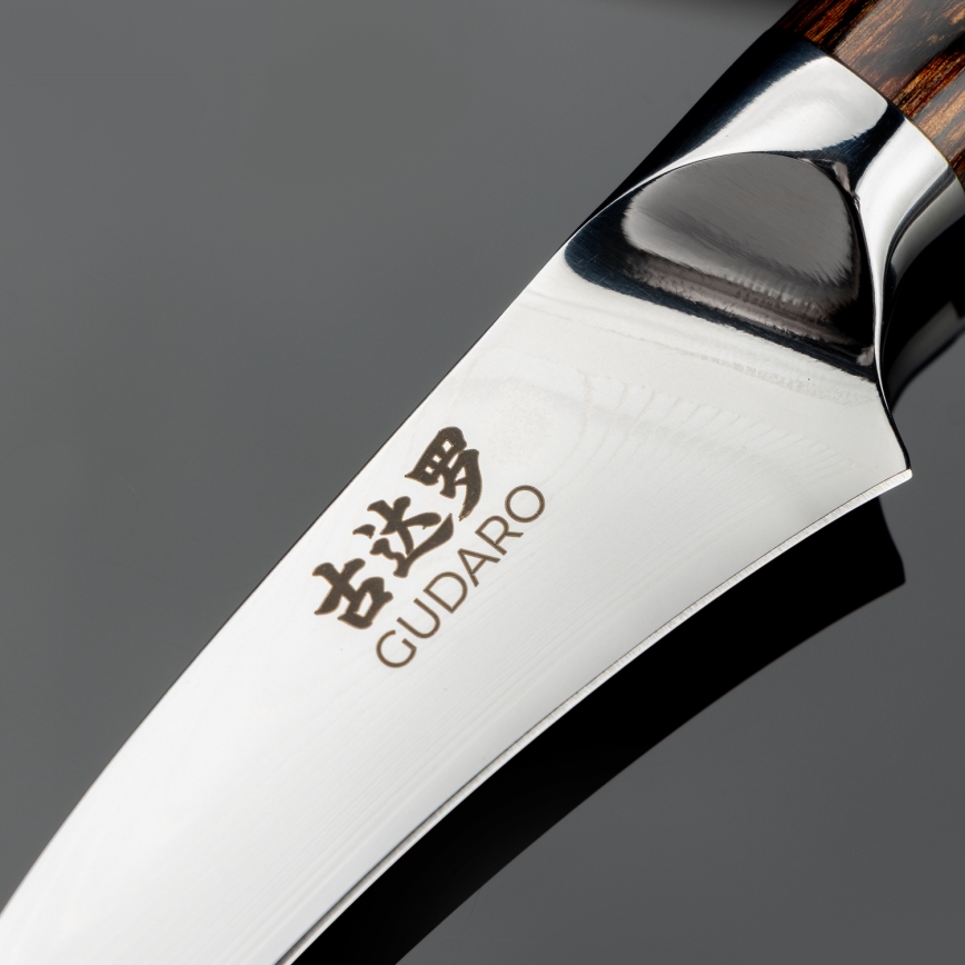 Gudaro - Damast-Obstmesser FENG 3,5, 67-lagiger Damaststahl, Klingenlänge 9,5 cm