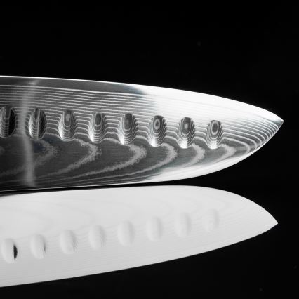 Gudaro - Damast-Santoku-Küchenmesser FENG 7,5, 67-lagiger Damaststahl, Klingenlänge 18 cm