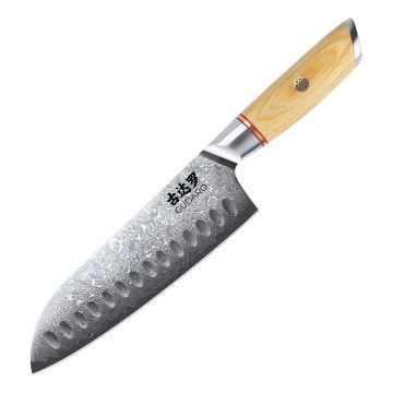 Gudaro - Damast-Santoku-Küchenmesser HIKARI 7
