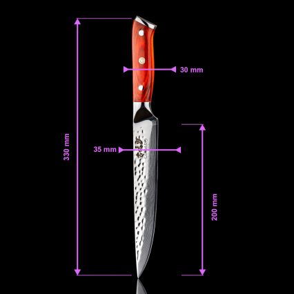 Gudaro - Damast-Tranchiermesser MIYABI 8, 67 Lagen Stahl, Länge 20 cm