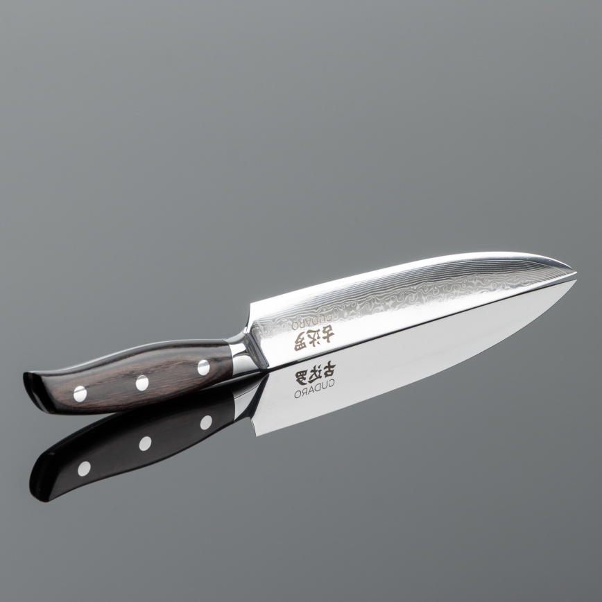 Gudaro - Damast-Tranchiermesser SHIRO 8, 67-lagiger Damaststahl, Länge 20 cm