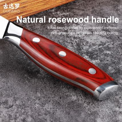 Gudaro - KENSHO Damast-Küchenmesser 3,5, aus 67 Lagen Stahl, Klingenlänge 9,5 cm