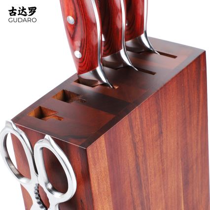 Gudaro - Messerblock 25x25x10 cm AKIRA Akazie