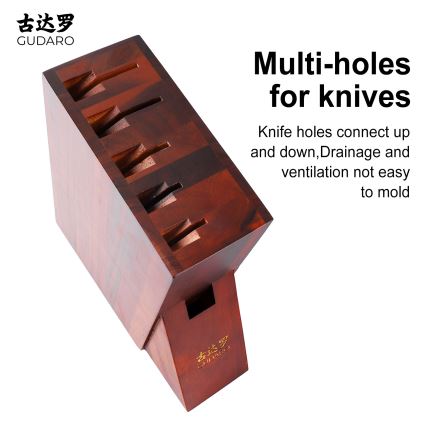 Gudaro - Messerblock 25x25x10 cm AKIRA Akazie