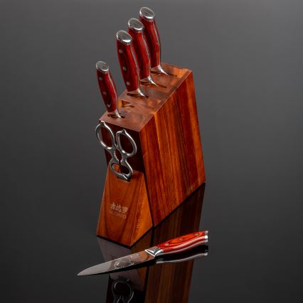Gudaro - Messerblock 25x25x10 cm AKIRA Akazie