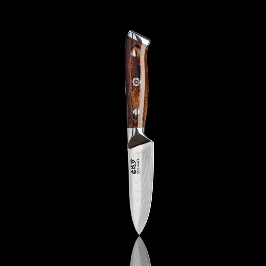 Gudaro - SET 2x Damast-Kochmesser FENG 8, aus 67 Lagen Stahl, Klingenlänge 20 cm + 1x GRATIS Damast-Küchenmesser FENG 3,5, aus 67 Lagen Stahl, Klingenlänge 9,5 cm
