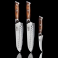 Gudaro - SET 2x Damast-Santoku-Küchenmesser FENG 7,5
