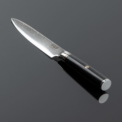Gudaro - Damast-Universal-Küchenmesser AKIRO 5, 67-lagiger Stahl, Klingenlänge 12,5 cm, schwarz