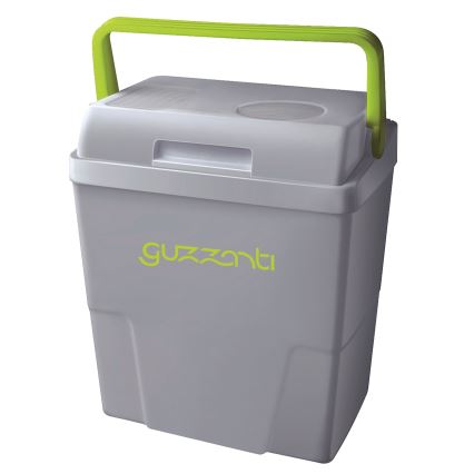 Guzzanti GZ 22B - Tragbare Autokühlbox 22 l 58W/12V/230V grau/grün