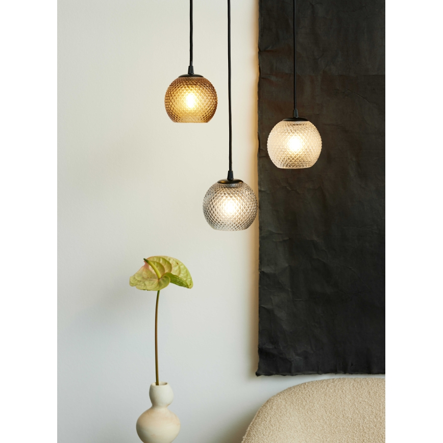 Halo Design 718368 - Hängeleuchte an Kabel NOBB 1xE27/40W/230V Ø 22 cm rauchbraun