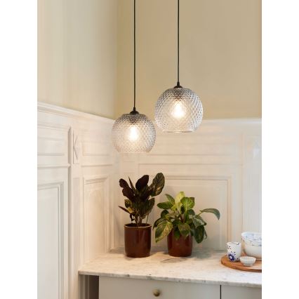 Halo Design 718436 - Hängeleuchte mit Kabel NOBB 1xE27/40W/230V Ø 22 cm klar