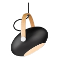 Halo Design 734344 - Pendelleuchte an Kabel DC 1xE27/40W/230V Durchmesser 26 cm schwarz/Eiche