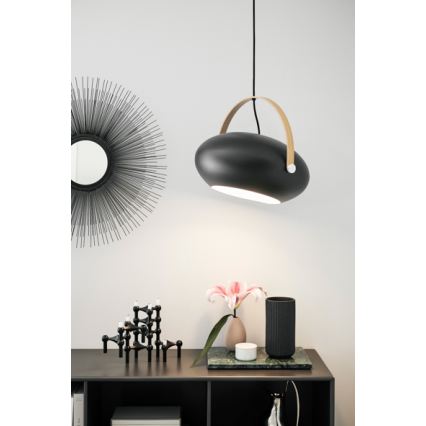 Halo Design 734382 - Pendelleuchte DC an Kabel 1xE27/40W/230V Ø 40 cm Schwarz/Eiche