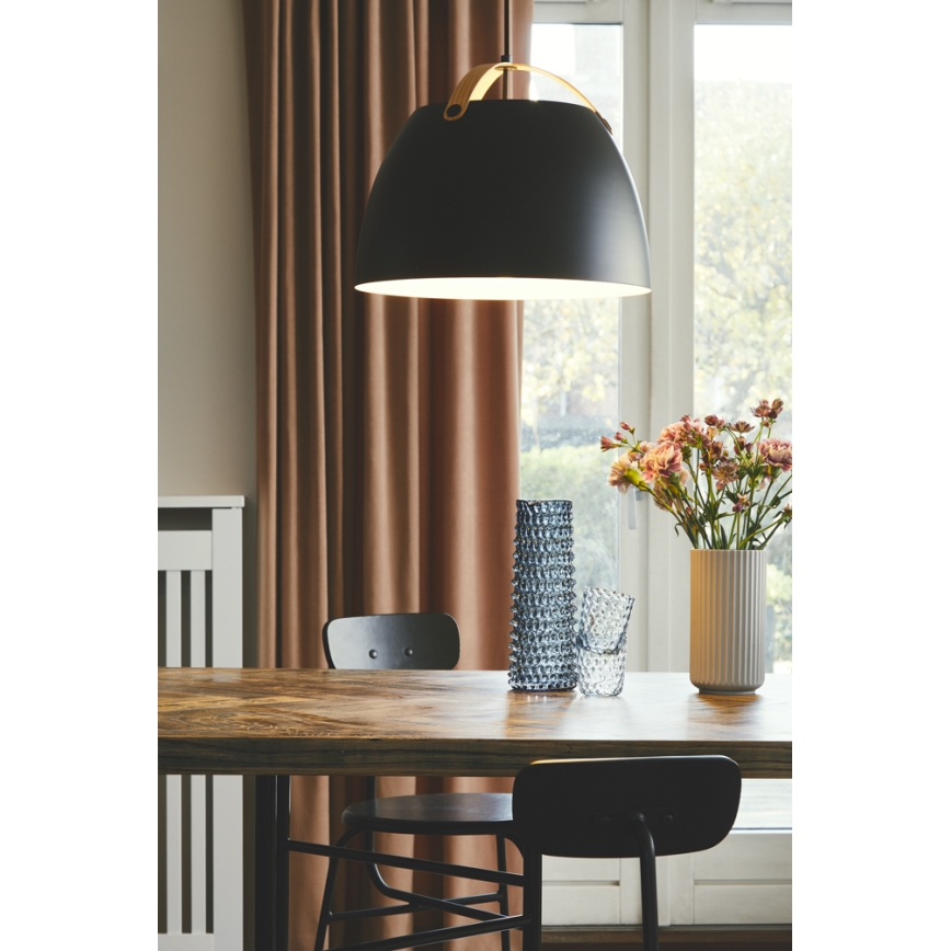 Halo Design 734887 - Pendelleuchte am Kabel OSLO 1xE27/40W/230V Ø 40 cm schwarz/eiche