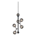 Halo Design 738854 - Pendelleuchte an Kabel ATOM 6xG9/28W/230V Ø 30 cm schwarz/rauchschwarz