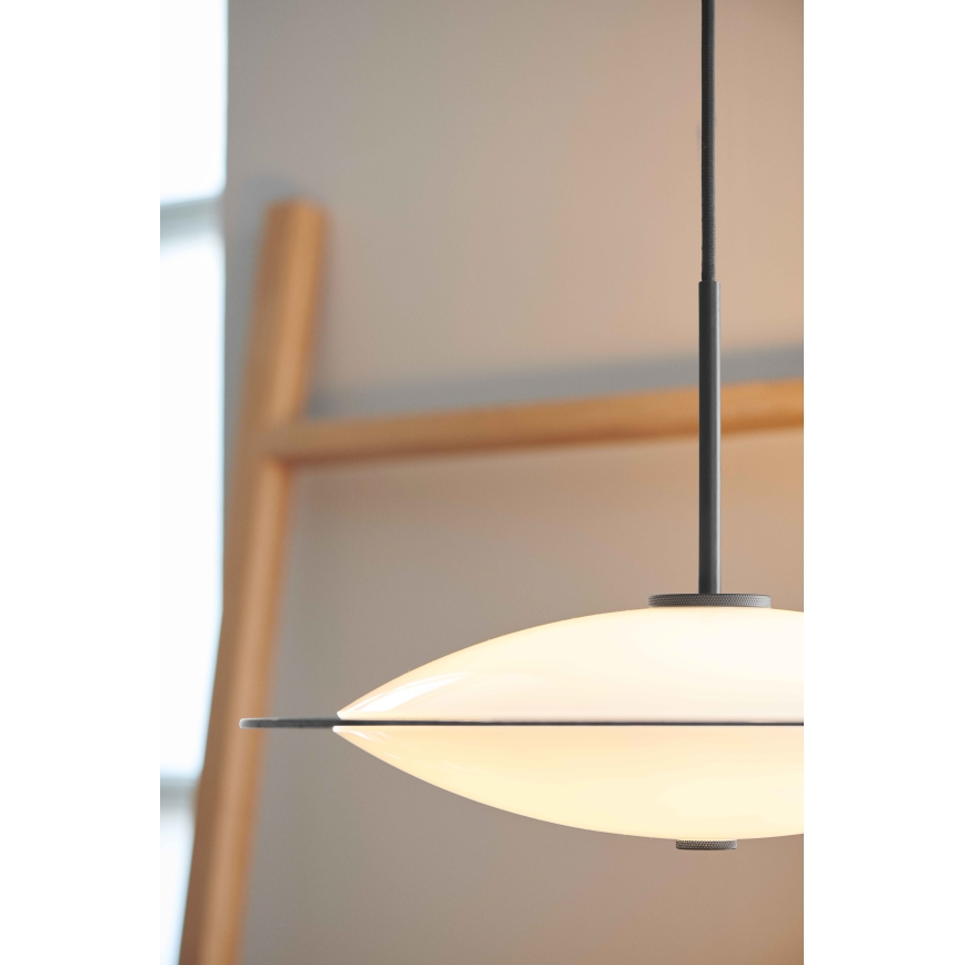 Halo Design 743629 - Pendelleuchte mit Kabel ORBIT 3xG9/7W/230V Ø 40 cm weiß/messing/rauchgrau