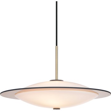 Halo Design 743629 - Pendelleuchte mit Kabel ORBIT 3xG9/7W/230V Ø 40 cm weiß/messing/rauchgrau