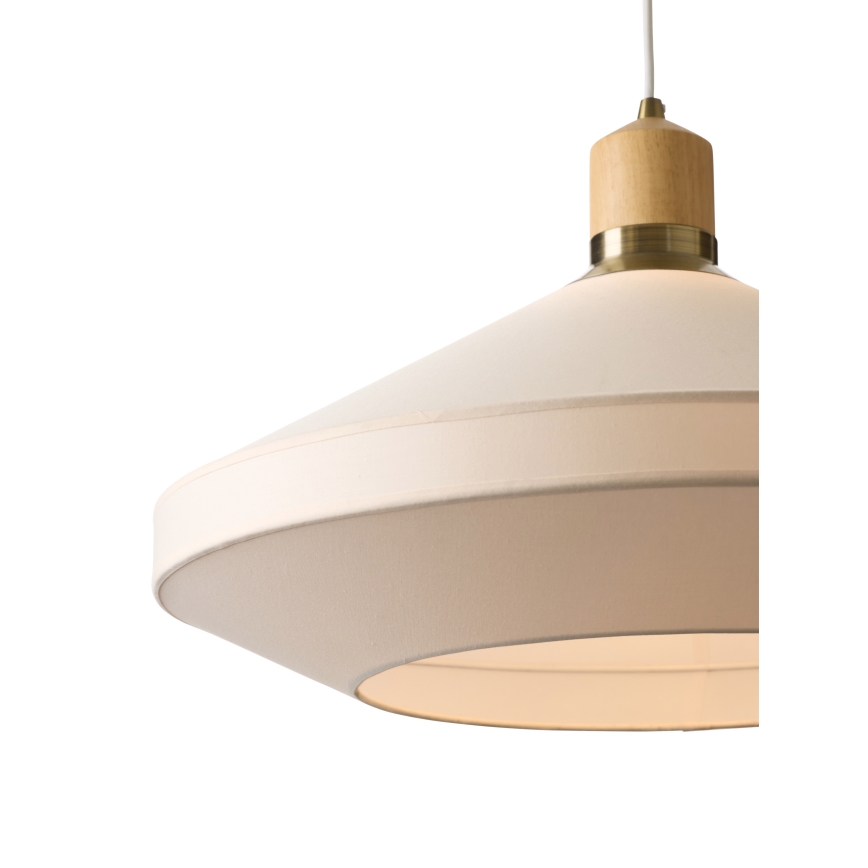 Halo Design 744091 - Pendelleuchte PARIS 1xE14/40W/230V Ø 24 cm creme/messing/eiche