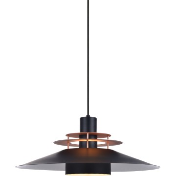 Halo Design 744503 - Pendelleuchte an Kabel RIVOLI 1xE27/40W/230V Ø 50 cm schwarz/kupfer