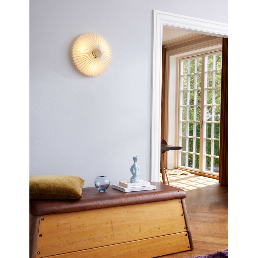 Halo Design 745081 - Wandleuchte PARIS 3xG9/28W/230V Ø 40 cm weiß/Messing/Eiche