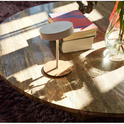 Halo Design 745760 - LED dimmbare wiederaufladbare Tischleuchte ON THE MOVE LED/2,5W/4000 mAh weiß/Holz