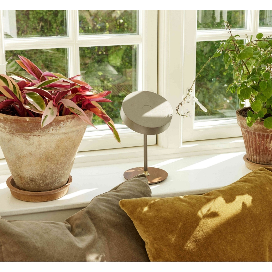 Halo Design 745760 - LED dimmbare wiederaufladbare Tischleuchte ON THE MOVE LED/2,5W/4000 mAh weiß/Holz