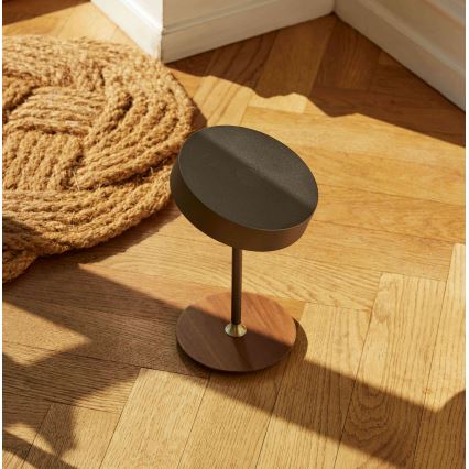 Halo Design 745791 - LED-dimmbare, aufladbare Tischleuchte ON THE MOVE LED/2,5W/4000 mAh Grau/Holz