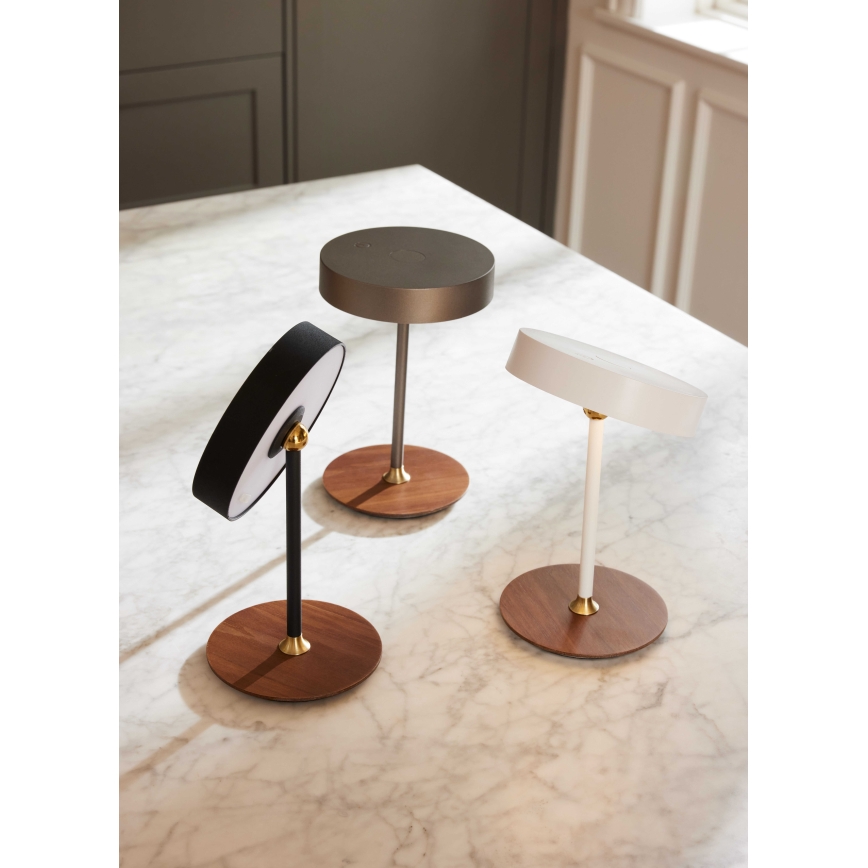 Halo Design 745791 - LED-dimmbare, aufladbare Tischleuchte ON THE MOVE LED/2,5W/4000 mAh Grau/Holz